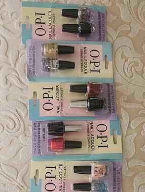 OPI Nail Lacquer Mini Duo Sets - Pastel Blue, Pink, Gold, Silver, Red, Black